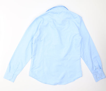 Mens UK Size L Preworn Blue  Button-Up Long Sleeve Casual Shirt