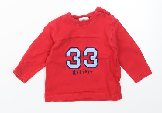 Ladybird Boys Red   Pullover Jumper Size 6-9 Months