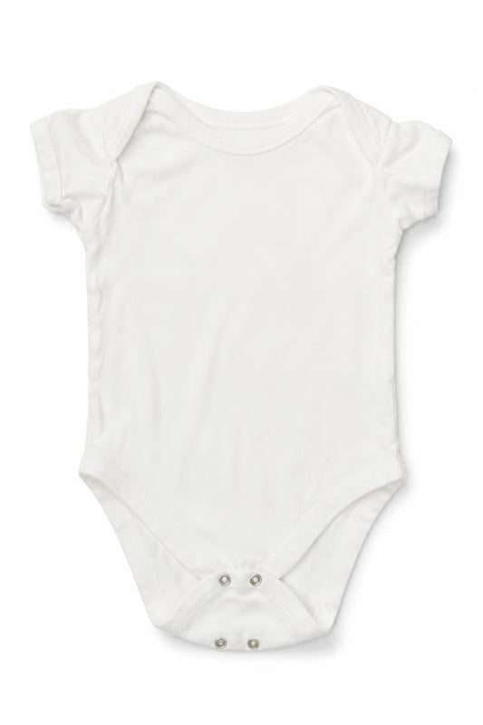Front view of George Baby White Babygrow One-Piece, size 12-18, Months