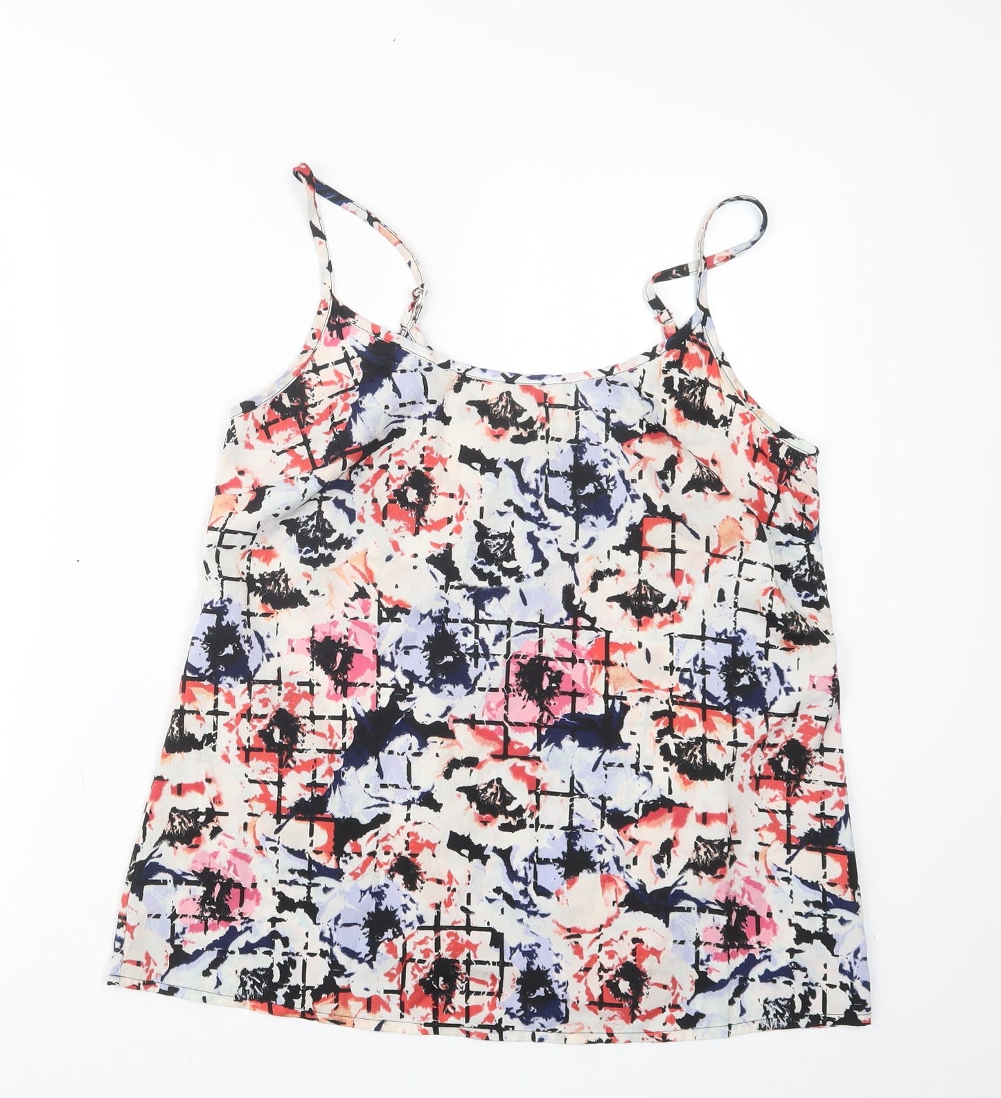 labelBe Womens Black Geometric  Basic Blouse Size 12