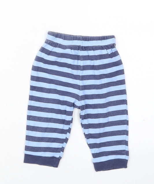 George Boys Blue Striped  Capri Pyjama Pants Size 6-9 Months