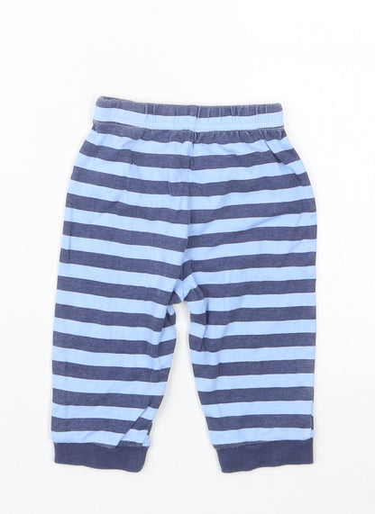 George Boys Blue Striped  Capri Pyjama Pants Size 6-9 Months