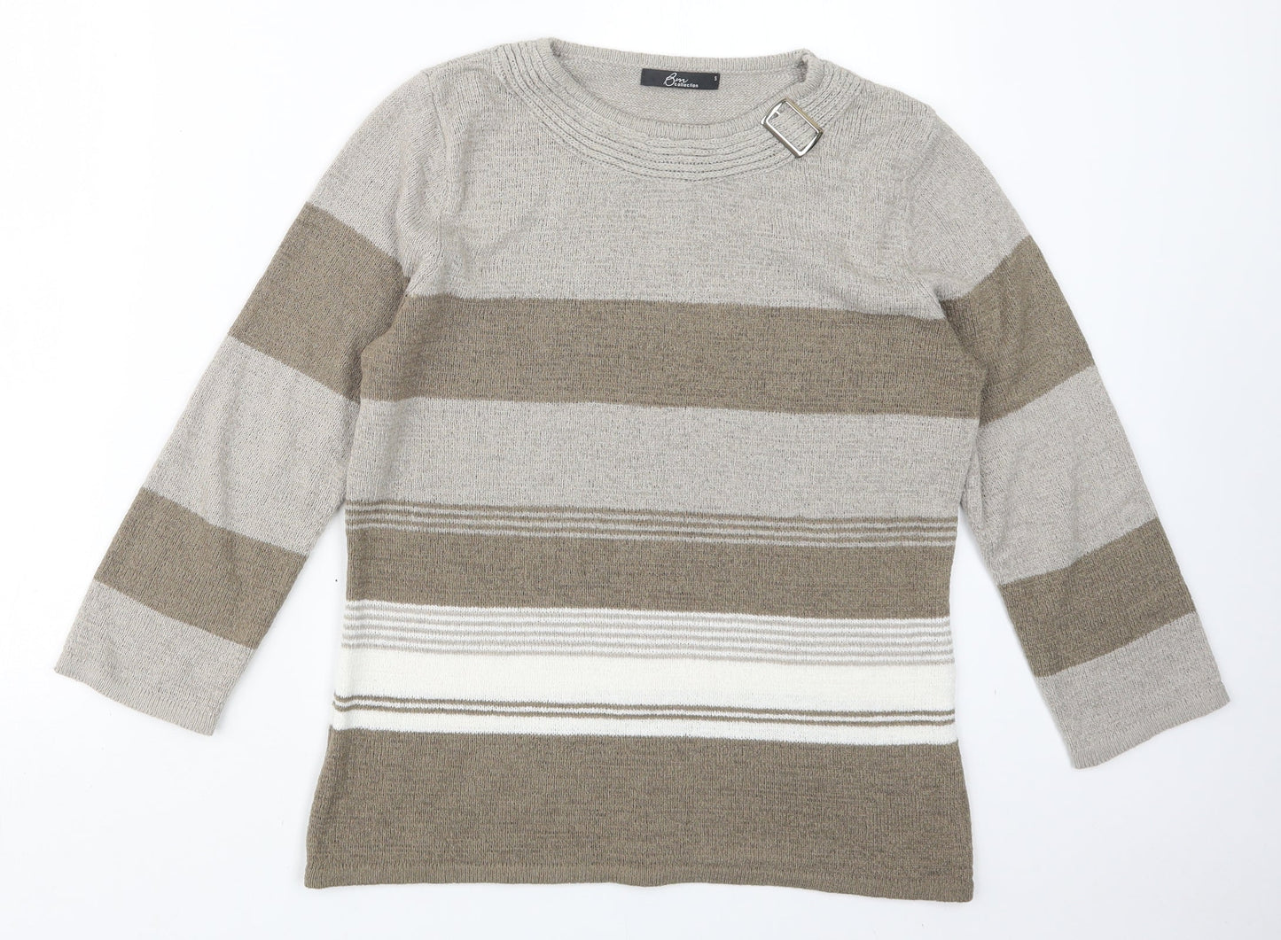 Womens UK Size S BM Beige Pullover Jumper