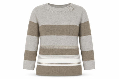 Bonmarché Womens Beige Knit Pullover Jumper Size S