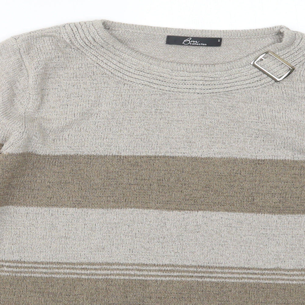 Womens UK Size S BM Beige Pullover Jumper