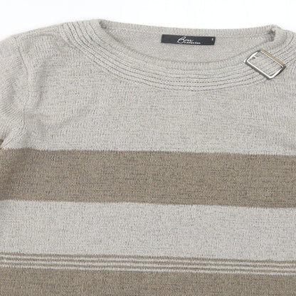 Womens UK Size S BM Beige Pullover Jumper