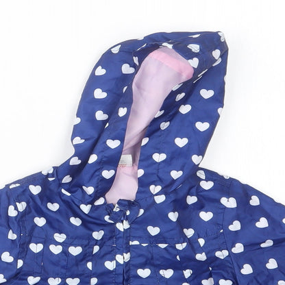 Mini Club Girls Blue Geometric  Jacket  Size 6-9 Months
