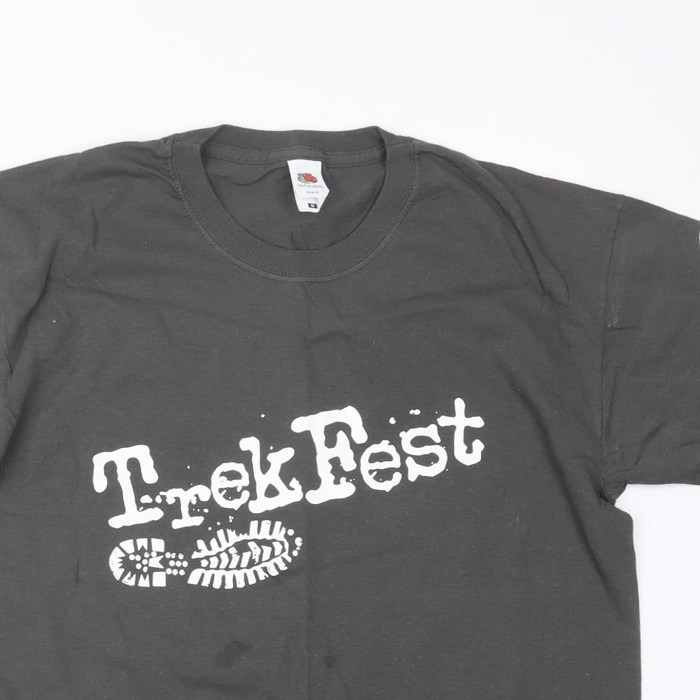 Mens UK Size M Fruit of the Loom Brown  T-Shirt