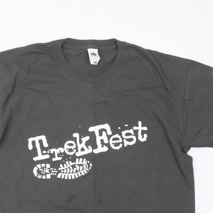 Mens UK Size M Fruit of the Loom Brown  T-Shirt