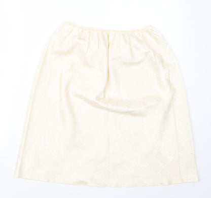 Marks and Spencer Womens Ivory   A-Line Skirt Size 16
