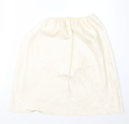 Marks and Spencer Womens Ivory   A-Line Skirt Size 16