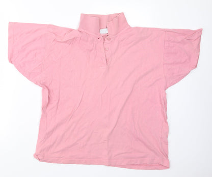 Compliments Mens Pink    Polo Size L