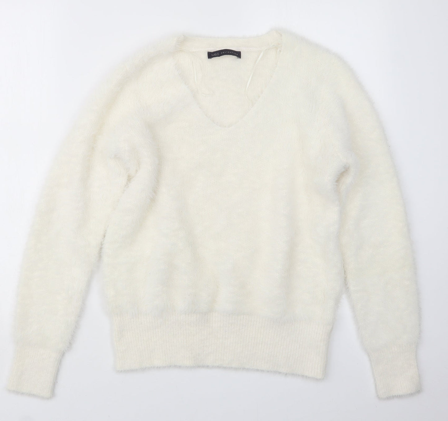 Womens UK Size M Marks and Spencer Ivory Pullover Jumper