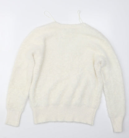 Womens UK Size M Marks and Spencer Ivory Pullover Jumper
