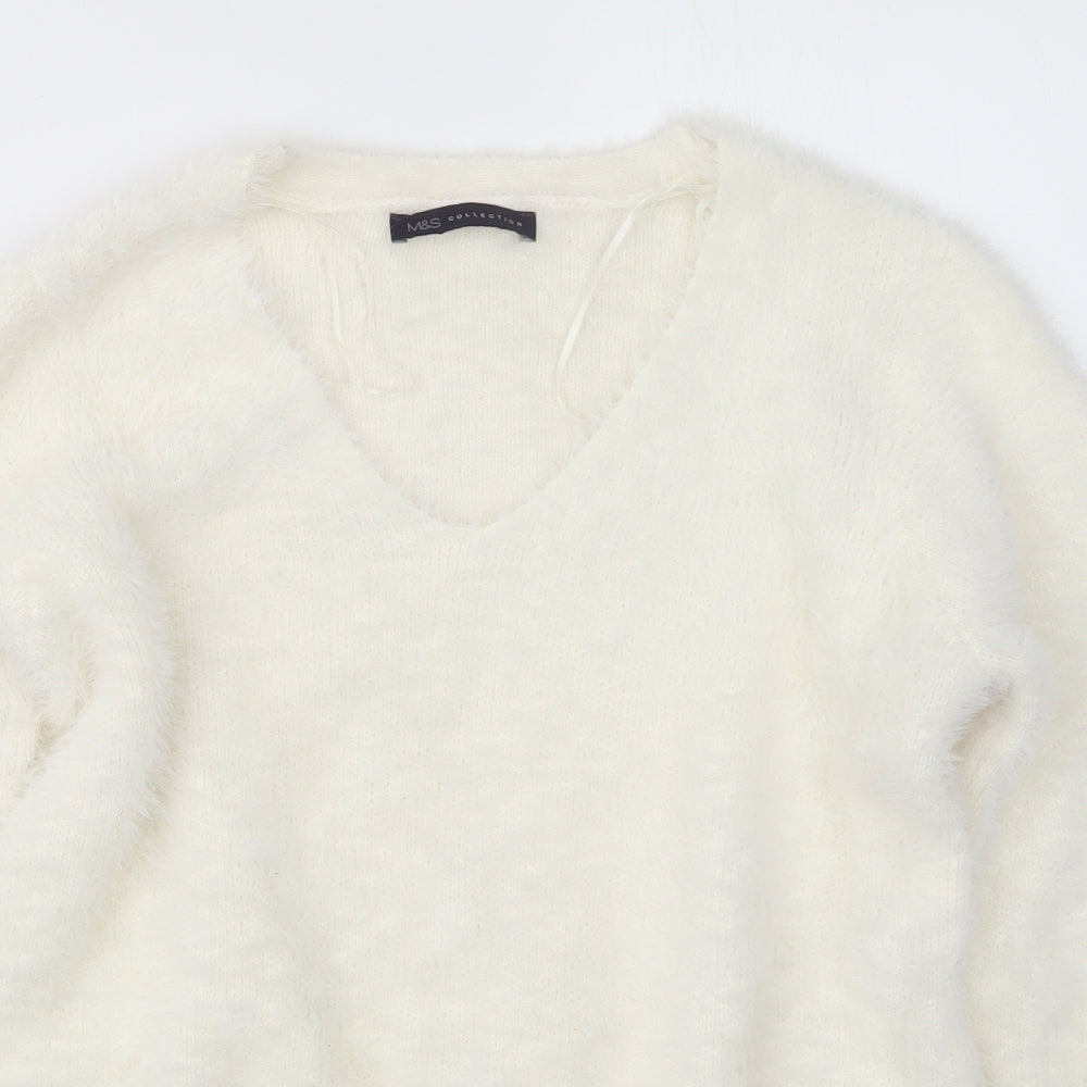 Womens UK Size M Marks and Spencer Ivory Pullover Jumper