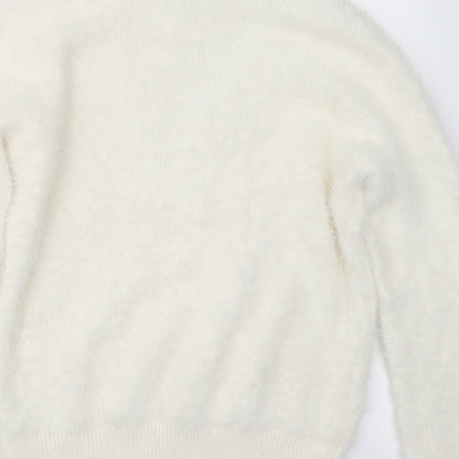 Womens UK Size M Marks and Spencer Ivory Pullover Jumper