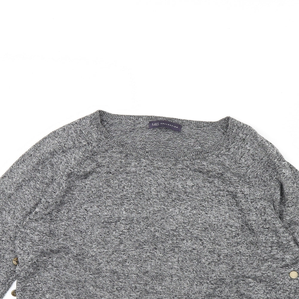 Womens UK Size 12 M&s Grey Pullover Jumper
