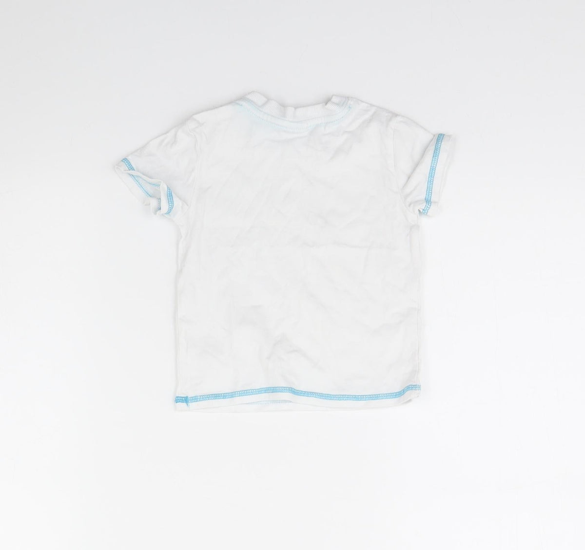 Back view of Disney Baby White Basic T-Shirt, size 12, Months