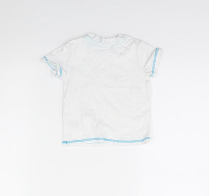Back view of Disney Baby White Basic T-Shirt, size 12, Months
