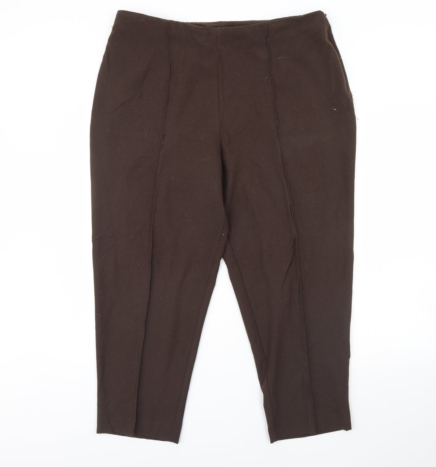 Womens UK Size 20 Essentials Regular Fit  Brown Trousers