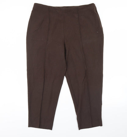 Womens UK Size 20 Essentials Regular Fit  Brown Trousers