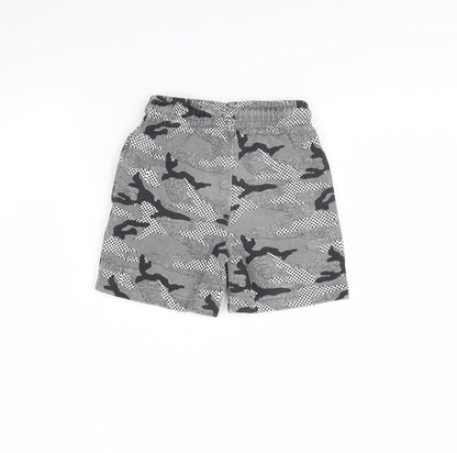 Nutmeg Boys Grey Camouflage  Sweat Shorts Size 4 Years
