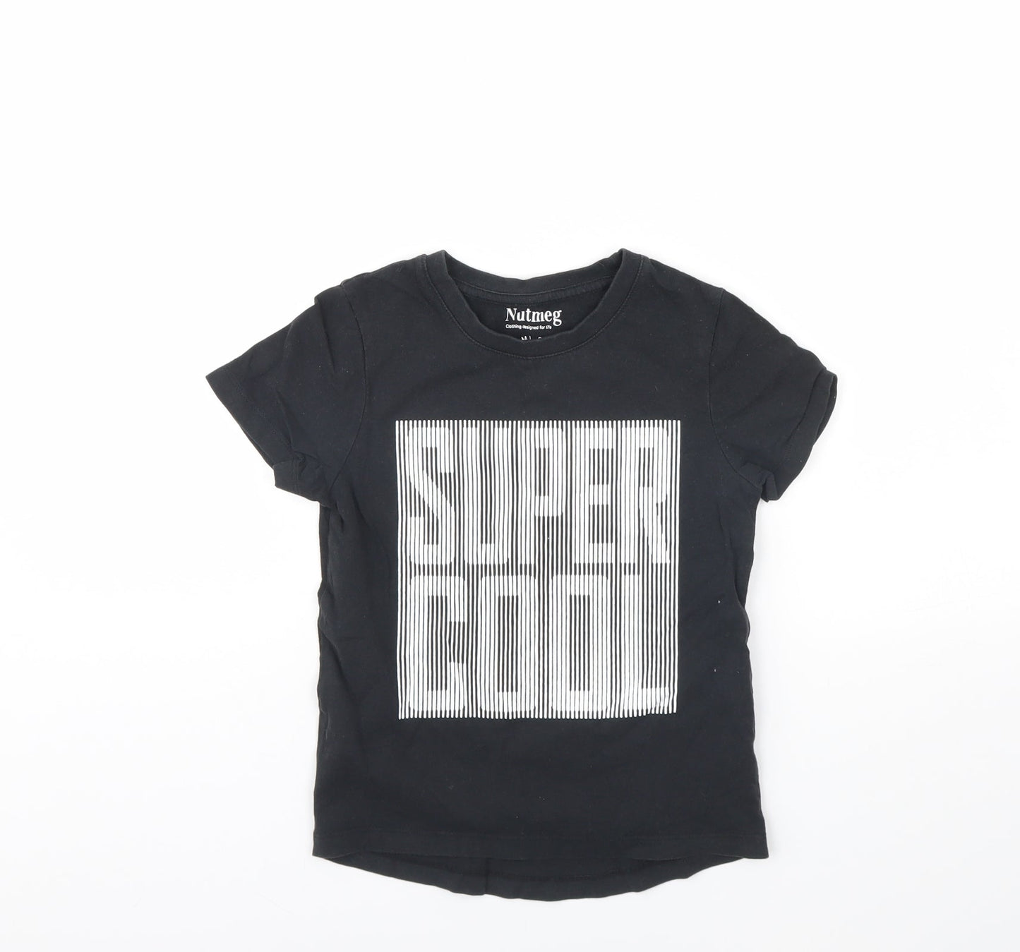 Nutmeg Boys Black   Basic T-Shirt Size 5 Years