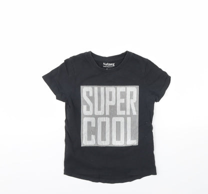 Nutmeg Boys Black   Basic T-Shirt Size 5 Years