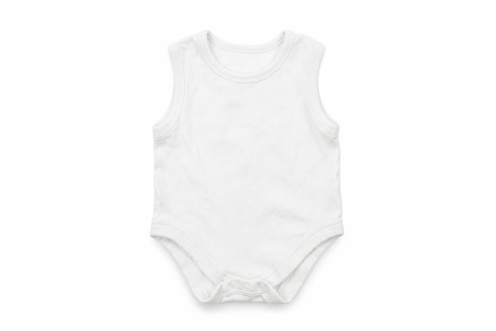 Front view of George Baby White Babygrow One-Piece, size 18, Months