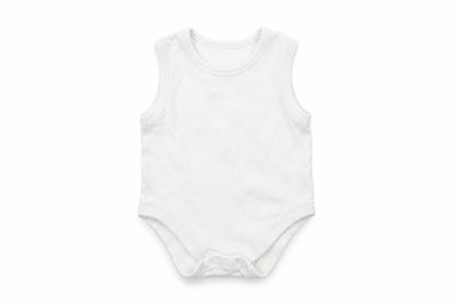 Front view of George Baby White Babygrow One-Piece, size 18, Months