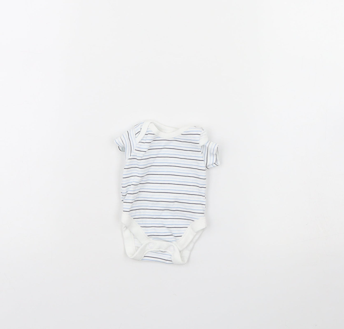 Nutmeg Baby White Striped  Babygrow One-Piece Size 0-3 Months  - Tiny baby
