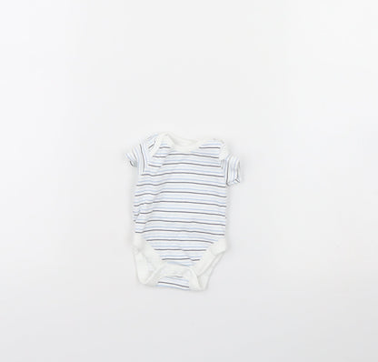Nutmeg Baby White Striped  Babygrow One-Piece Size 0-3 Months  - Tiny baby