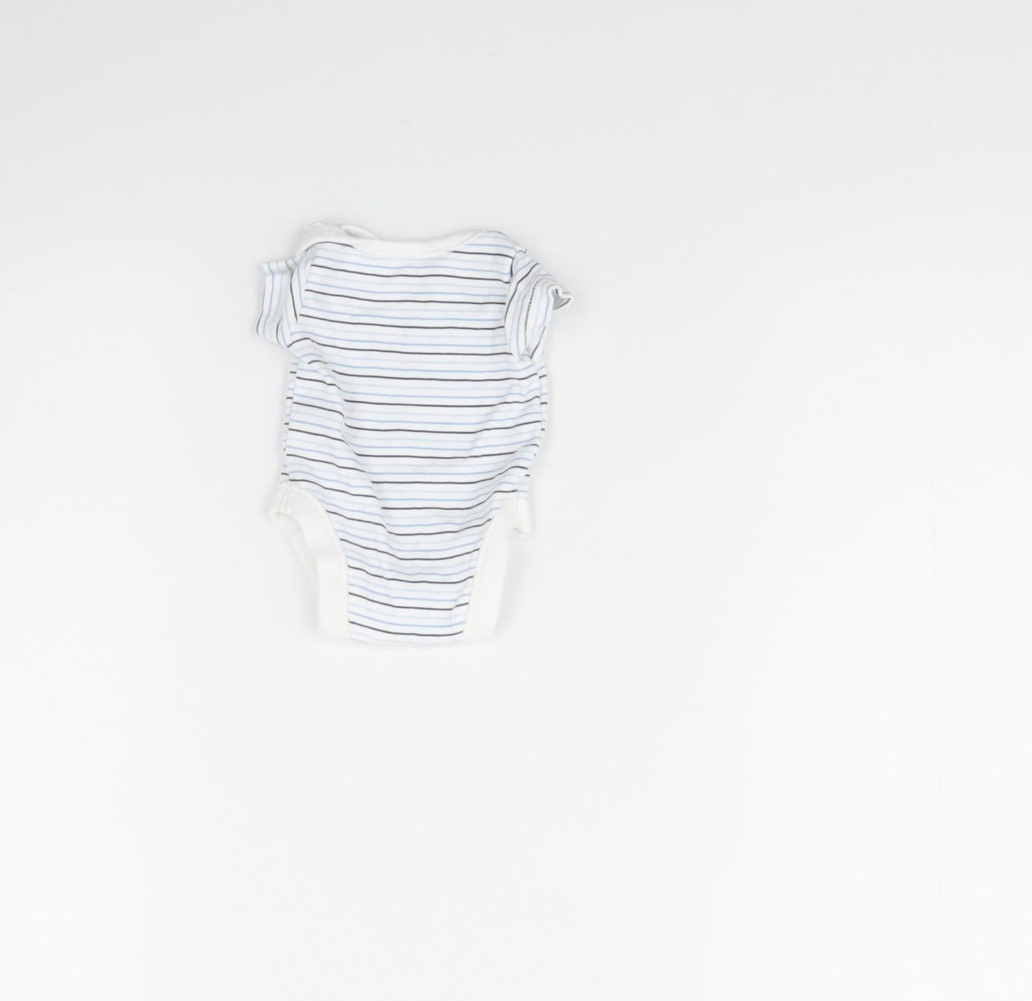 Nutmeg Baby White Striped  Babygrow One-Piece Size 0-3 Months  - Tiny baby