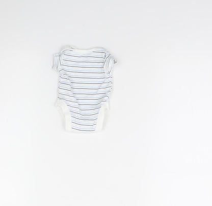 Nutmeg Baby White Striped  Babygrow One-Piece Size 0-3 Months  - Tiny baby