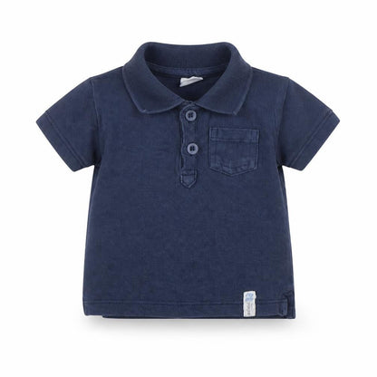 Front view of F&F Baby Blue Basic Polo, size 3-6, Months