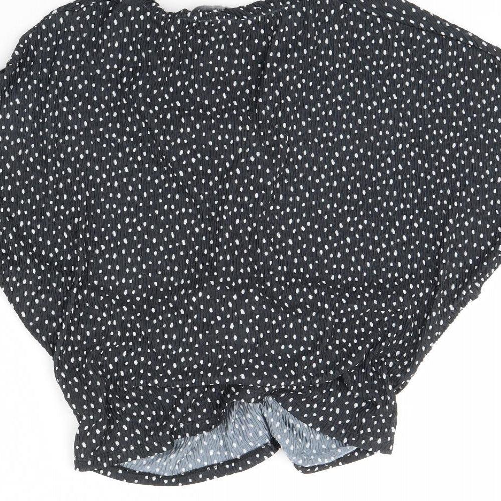 Womens UK Size 10 M&s Black Basic Blouse