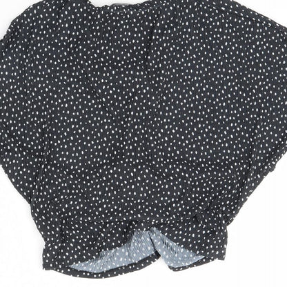 Womens UK Size 10 M&s Black Basic Blouse