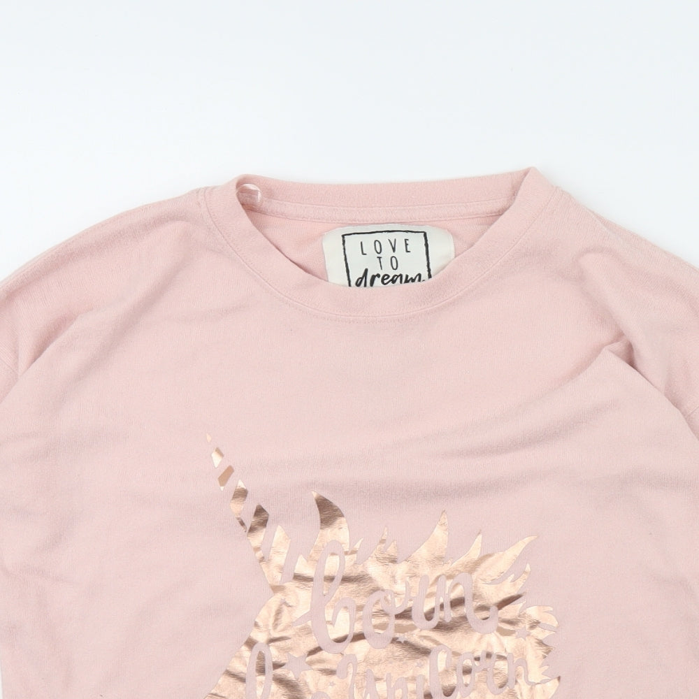 Close-up detail of Love To Lounge women’s pink solid cami pyjama top, size UK 8