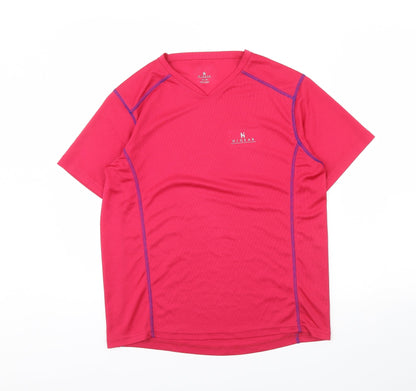 Additional front view of Higear women’s pink basic t-shirt, size UK 10