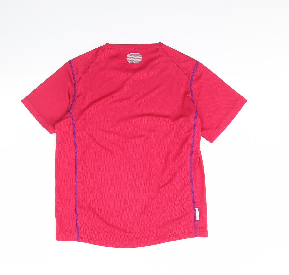 Back view of Higear women’s pink basic t-shirt, size UK 10