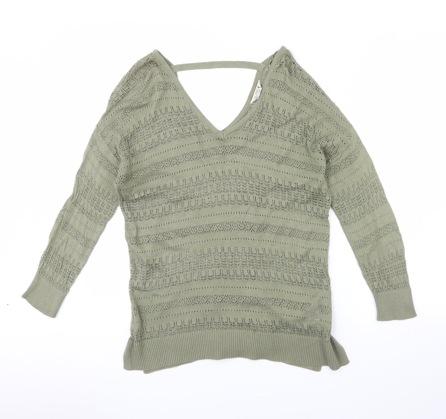 Womens UK Size 12 M&Co Green Pullover Jumper