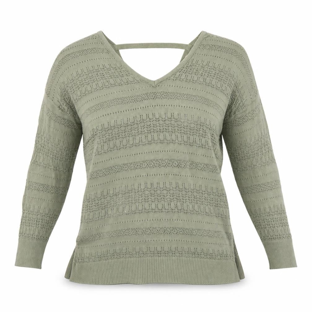 Womens UK Size 12 M&Co Green Pullover Jumper