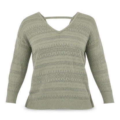 Womens UK Size 12 M&Co Green Pullover Jumper