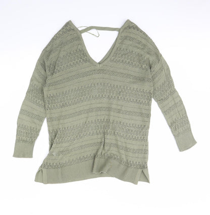 Womens UK Size 12 M&Co Green Pullover Jumper