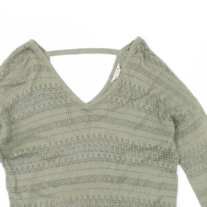 Womens UK Size 12 M&Co Green Pullover Jumper