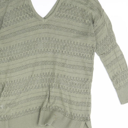 Womens UK Size 12 M&Co Green Pullover Jumper