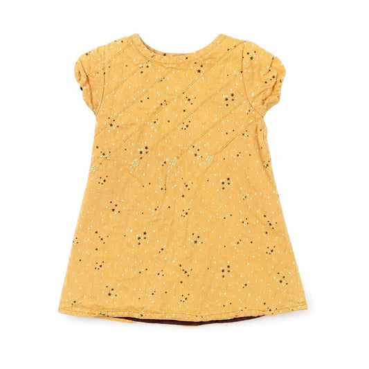 Preworn Girls Brown Polka Dot  Tank Dress  Size 12 Months