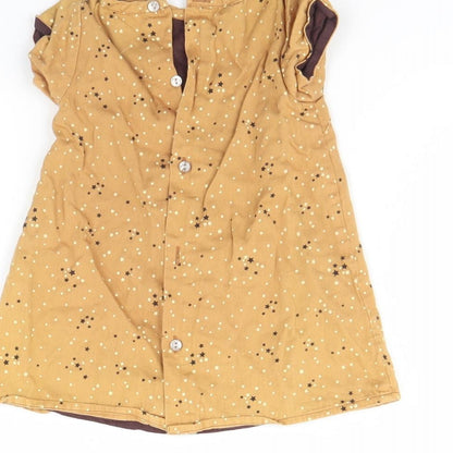 Preworn Girls Brown Polka Dot  Tank Dress  Size 12 Months