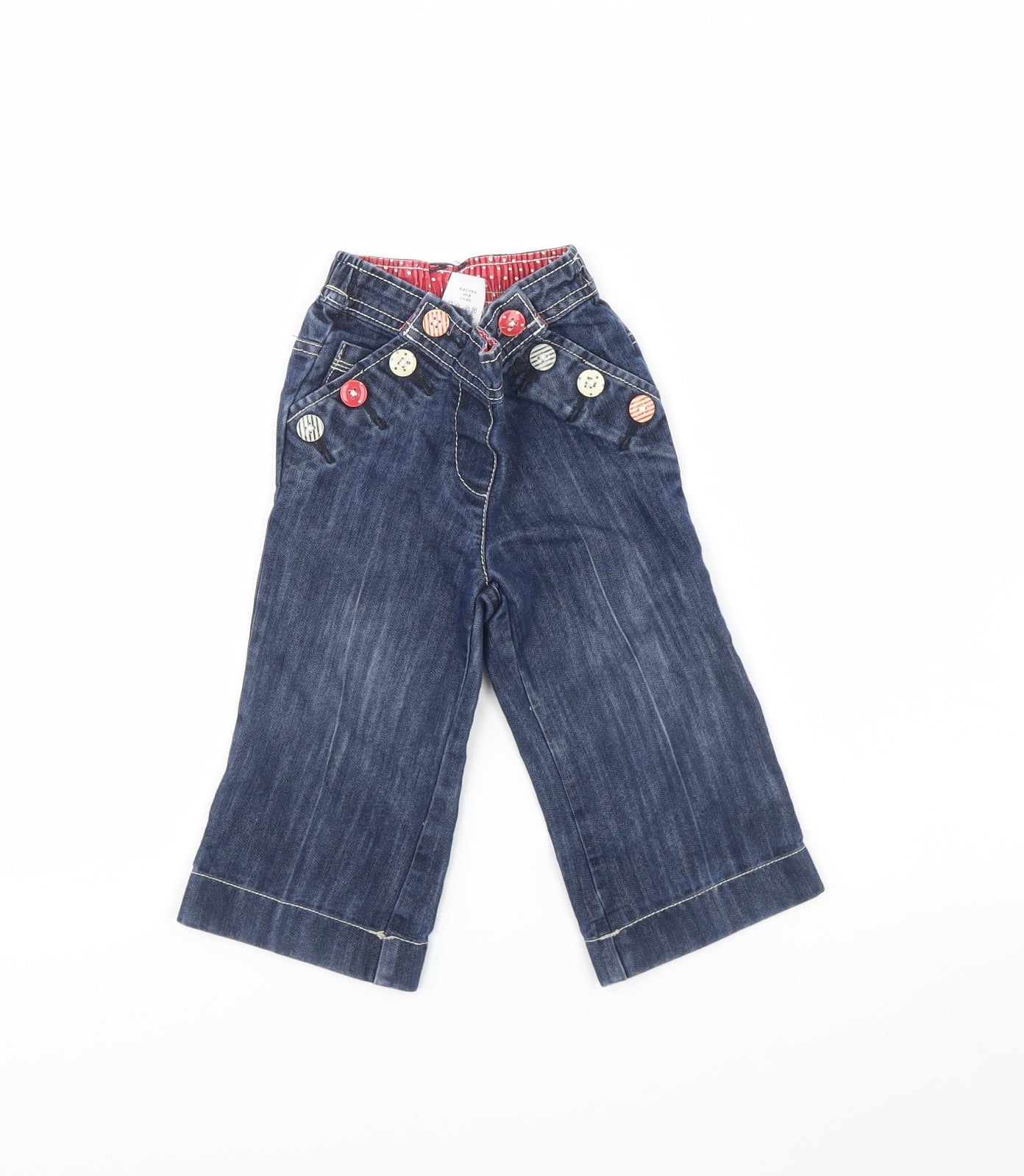NEXT Girls Blue  Denim Capri Jeans Size 12 Months