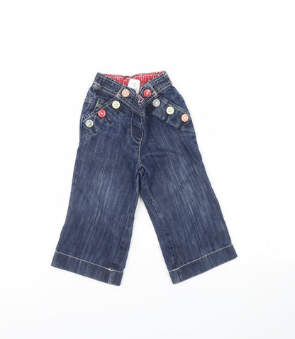 NEXT Girls Blue  Denim Capri Jeans Size 12 Months
